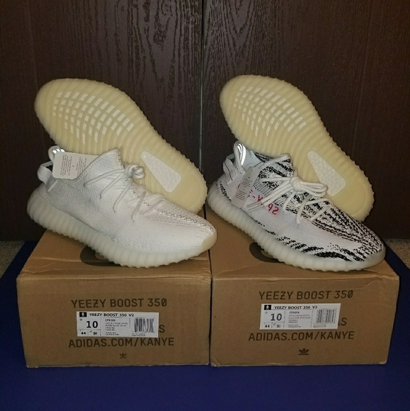 Yeezy Boost 350 v2 Zebras+Cream Whites - Picture 1 of 5